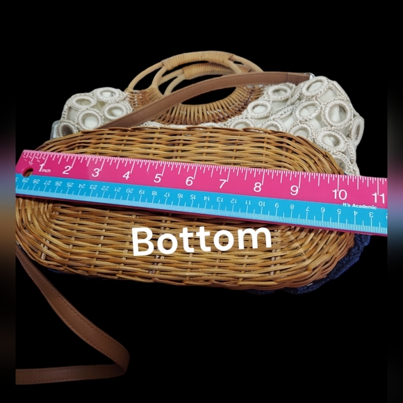 INC International Concepts Wicker Basket Crossbody / Handle Bag - Picture 6 of 10